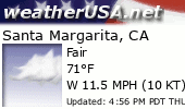 Click for Forecast for Santa Margarita, California from weatherUSA.net